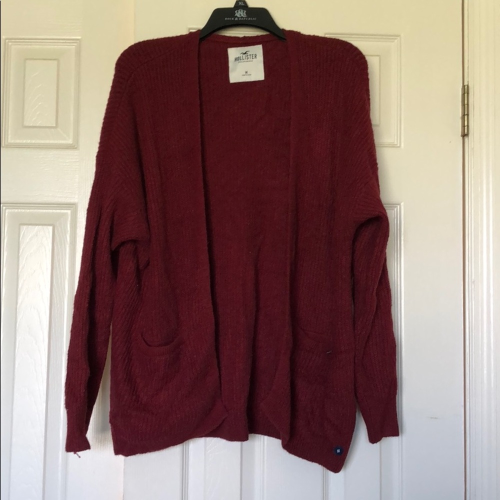 Maroon cardigan